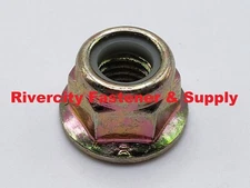 (50) M8-1.25 Hex Flange Stop Lock Nuts / Nylon Insert M8x1.25 Nut 8mm x 1.25