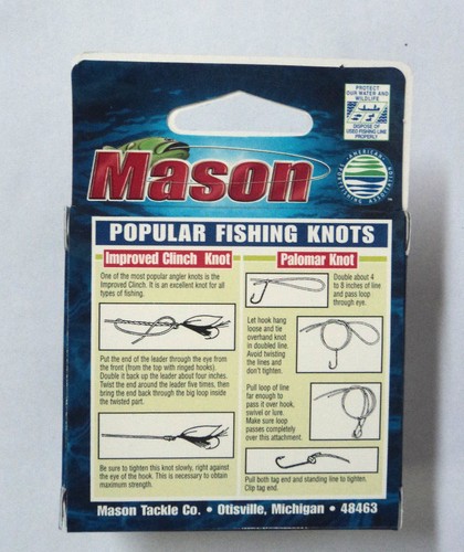 Mason Tip-Up Ice Fishing Line, Braided Nylon, Green, 30# test, 50 yd #50T-30 - Picture 3 of 3