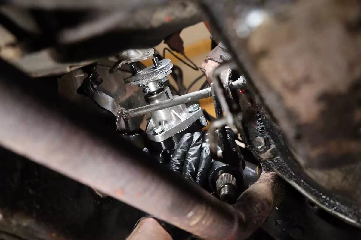 The new gearbox slid into position.
