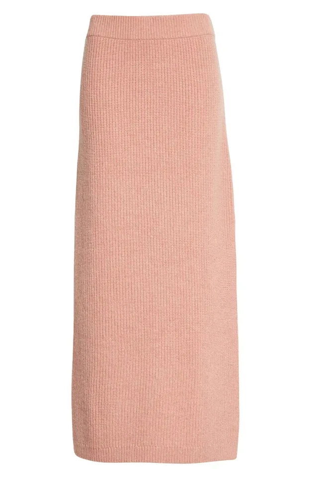 NEW Altuzarra Wetherby Rib Merino Wool Blend Sweater Skirt in Sienna SZ L #S4864 - Image 2 of 4