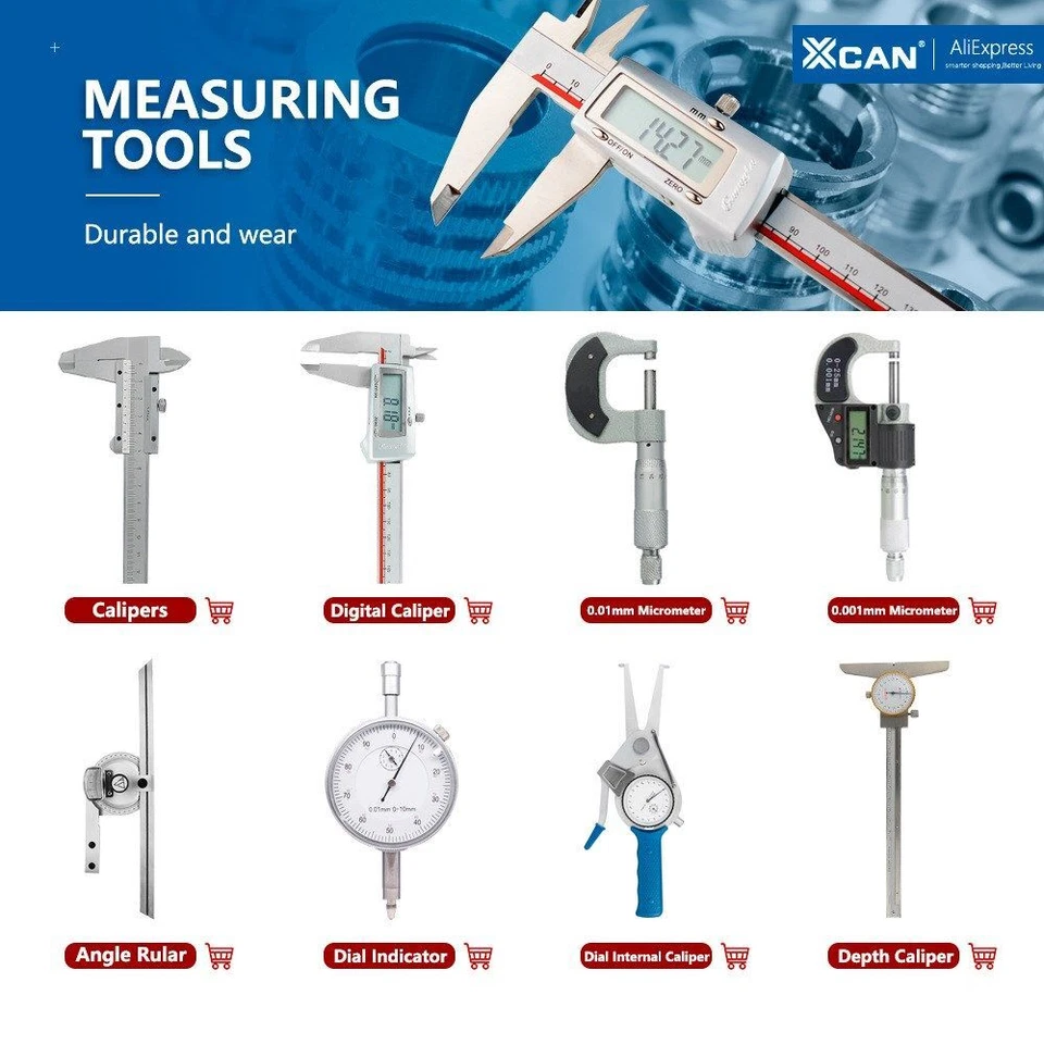 Digital Micrometer Dial Indicator Gauge Measuring Tool 0-12.7mm/0-25.4mm 0.001mm - Image 2 of 4