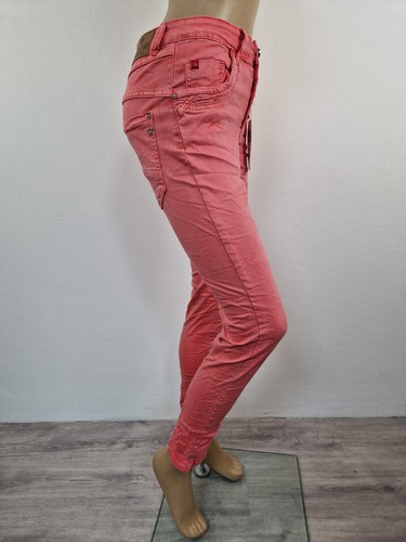 Karostar: TREND Boyfriend Baggy Jeans Hose 4 Farben Knopfleiste Gr. 38 - 48 - Bild 10 von 29