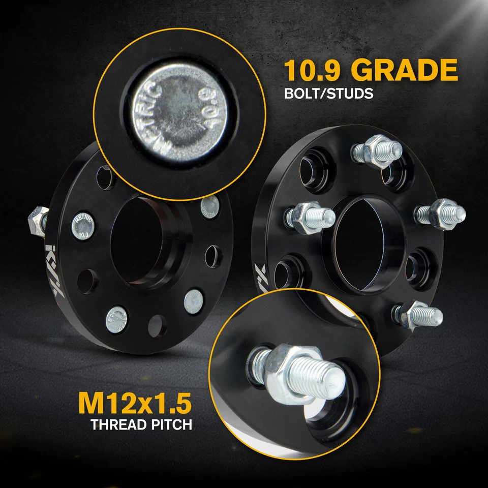 4 piezas espaciadores de rueda centrados en el cubo de 15 mm 5 x 4,5 5 x 114,3 12 x 1,5 64,1 mm para Honda Accord Foto 3 de 4