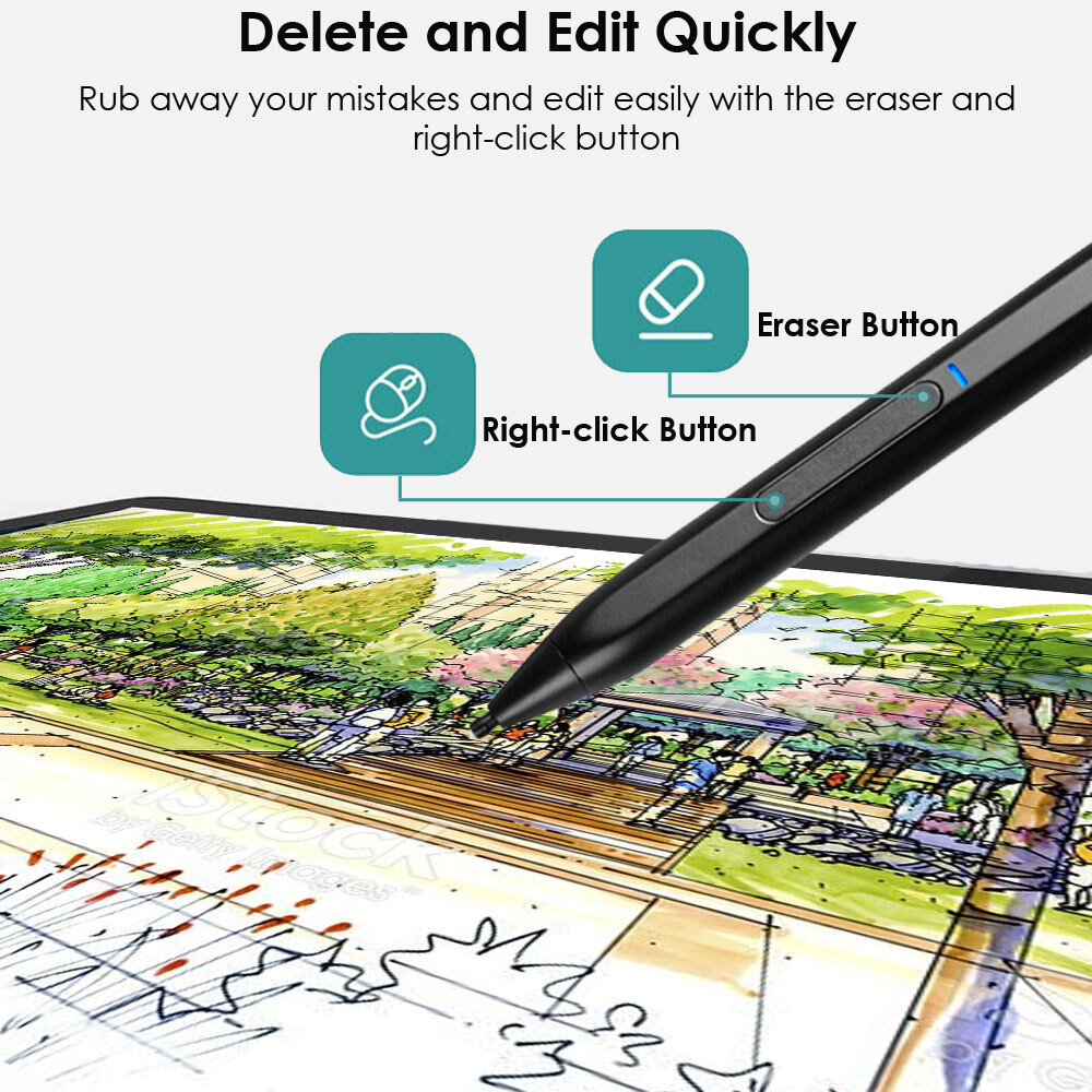 Penna Surface Microsoft - Stilo Con 4096 Livelli Pressione Per Surface Pro/Go/Laptop - Foto 5