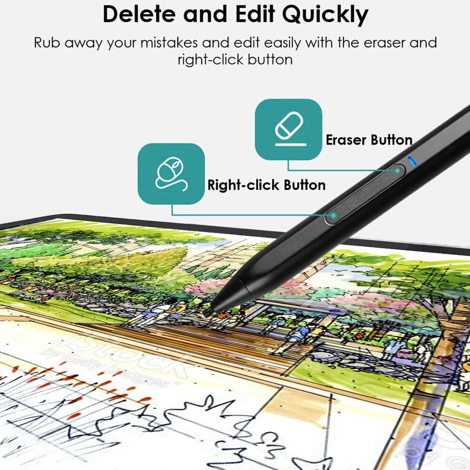 2in1 Stylus Pen For Microsoft Surface Pro 6/7/8/9/10/11/12 Go 2/3/4 Book Laptop - Image 4 of 4