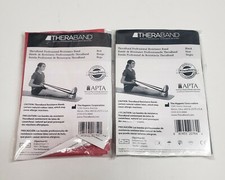 2 TheraBand Professional Latex Resistance Bands RED  BLACK