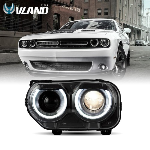Left LED Headlight For Dodge Challenger SE R/T 20152022 w/ Dual Beam