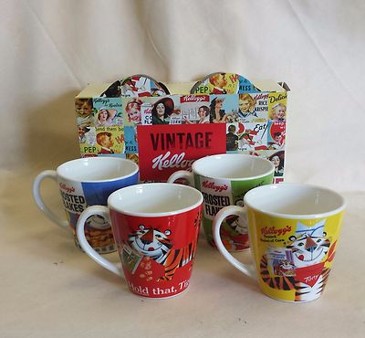 KELLOGG'S VINTAGE Frosted Flakes Cereal Mugs Set of 4 | eBay