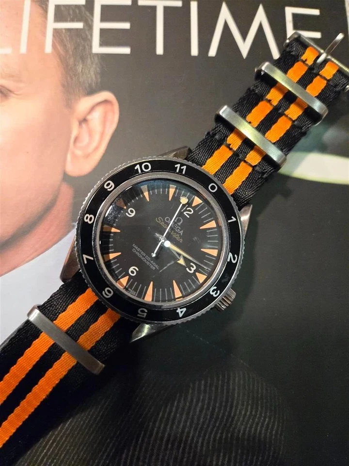 Correa de reloj militar balístico premium OMEGA Seamaster James Bond 007 RAF Foto 2 de 4