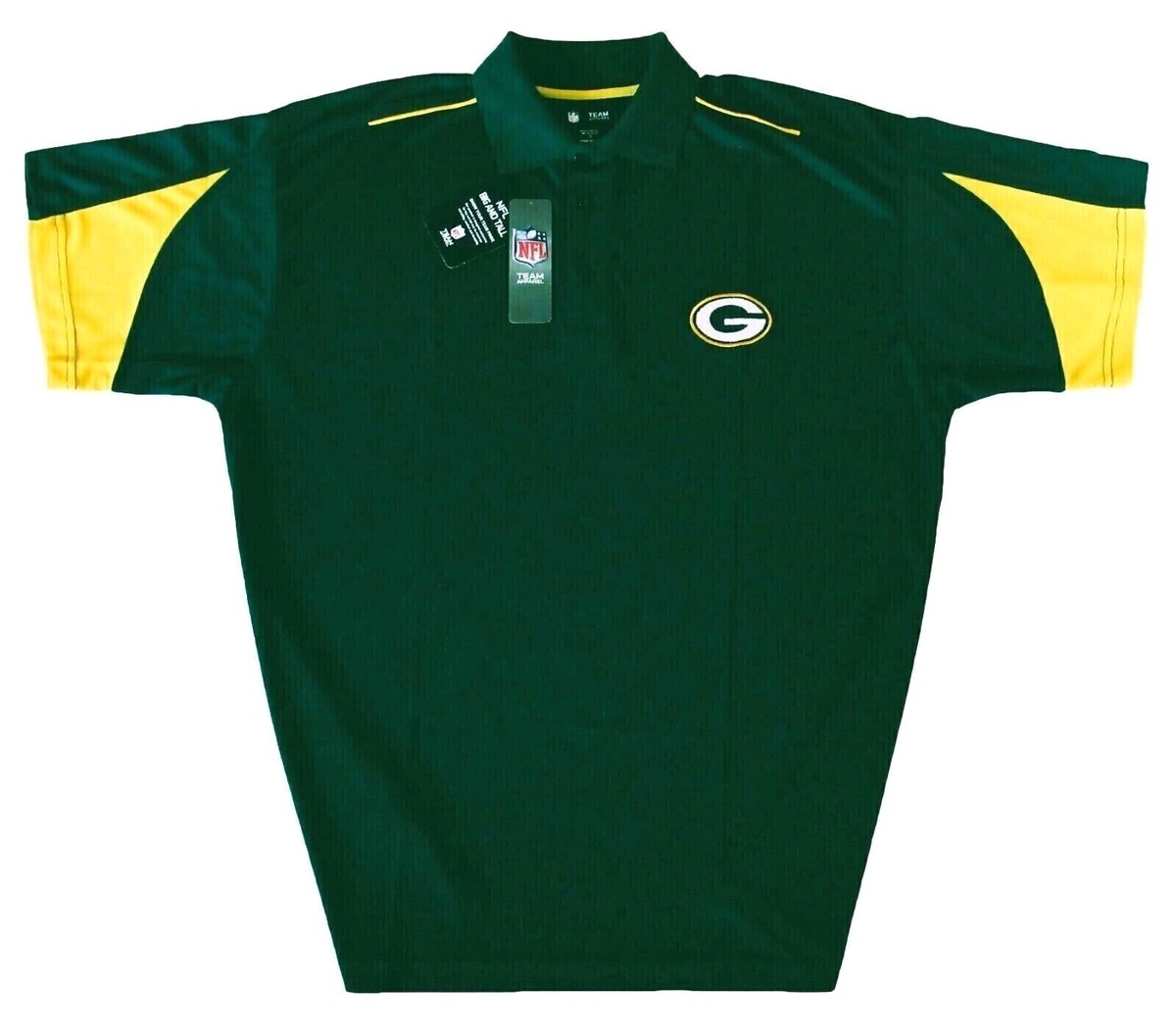 Green Bay Packers Men's NFL Polo Big Tall Sizes New W/Tags-Green with  Gold