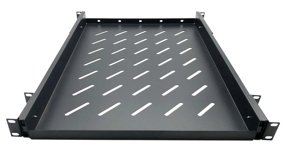 19" Rack Mount ADJUSTABLE Pull-Out Sliding Keyboard Mouse Network Shelf Tray - Image 2 of 3