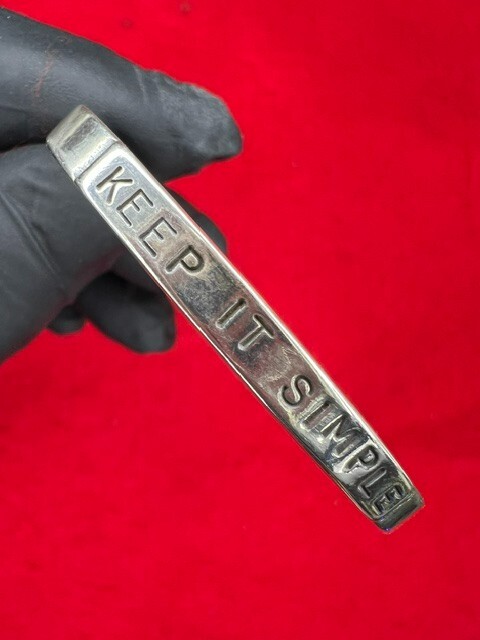 "Keep it Simple", Sterling Silver Open Bangle Bra… - image 1