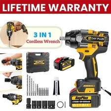 Powerful Cordless Impact Drill Wrench Gun 2500N.m High Torque Driver Car Wrench