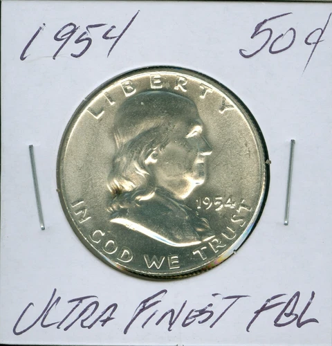 1954 FRANKLIN HALF FBL ULTRA FINEST GRADE GORGEOUS .