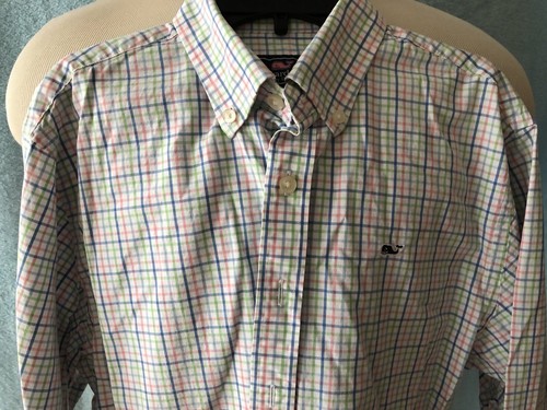 VINEYARD VINES BOYS COTTON WHALE SHIRT SIZE L (16-18)