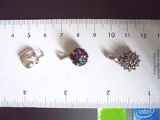 Antique/vintage pendat x 3 , inc., sterling silver, heart, daisy