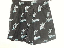 Florida Marlins Boys Girls Youth or Petite Black Keynote Boxer Shorts