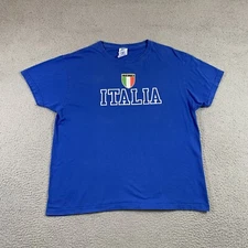 JHK T-Shirt Italia Women M Blue Y2K Cyberpunk R&B Summer Italy #173