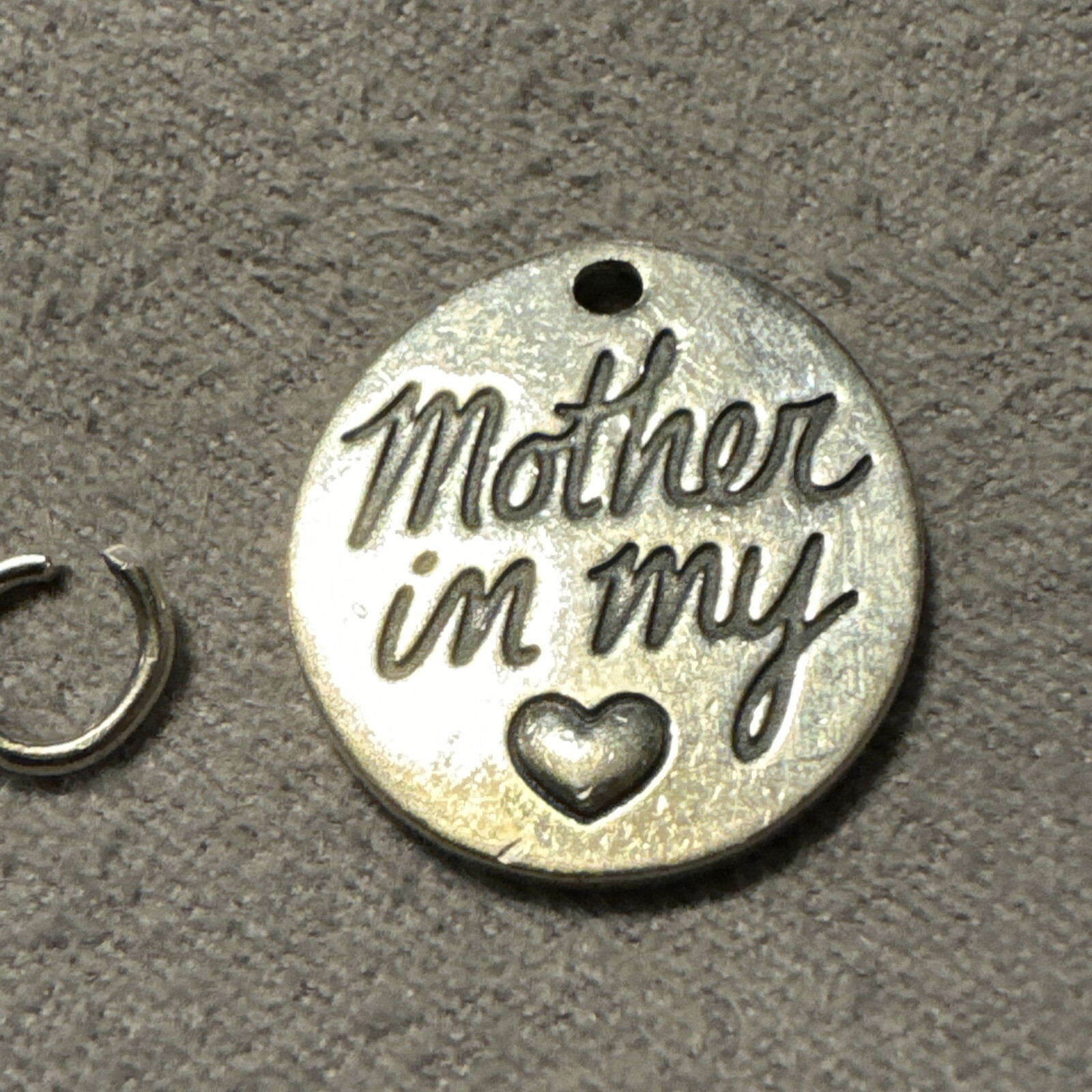 James Avery Sterling Silver Mother In my Heart Charm … Gem