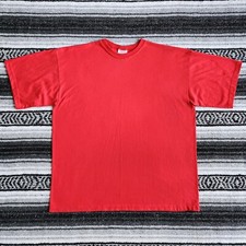 Vtg 90's USA Made Fashion Gear Sz XL Short Sleeve Crew Neck Blank T-Shirt Red