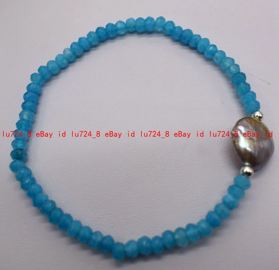 Juego de 3 filas facetadas 2x4 mm Rondelle topacio azul y púrpura moneda perlas collar pulsera Foto 3 de 4