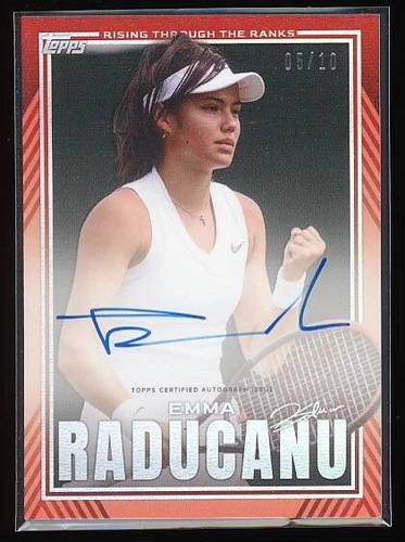 2022 Topps Emma Raducanu Rising Through The Ranks Auto Autograph /10 #14A