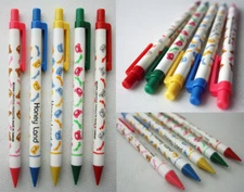 5X RARE VINTAGE 80'S BENSIA HONEY LAND TEDDY MECHANICAL PENCILS TAIWAN NEW !