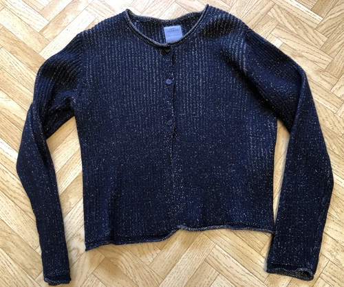 festliche "Bolero" Strickjacke Größe 128, Zara, dunkelblau, Glitzer Fäden