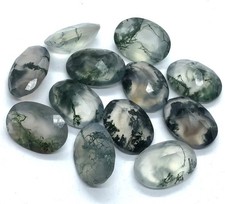 Loose Gemstone AAA Natural Moss Agate Oval Cut For Making All Type Jewelry
