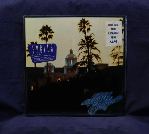 EAGLES~VERY RARE SEALED GF LP~HOTEL CALIFORNIA~1977 USA PRESS~W/HYPE STICKER~OOP