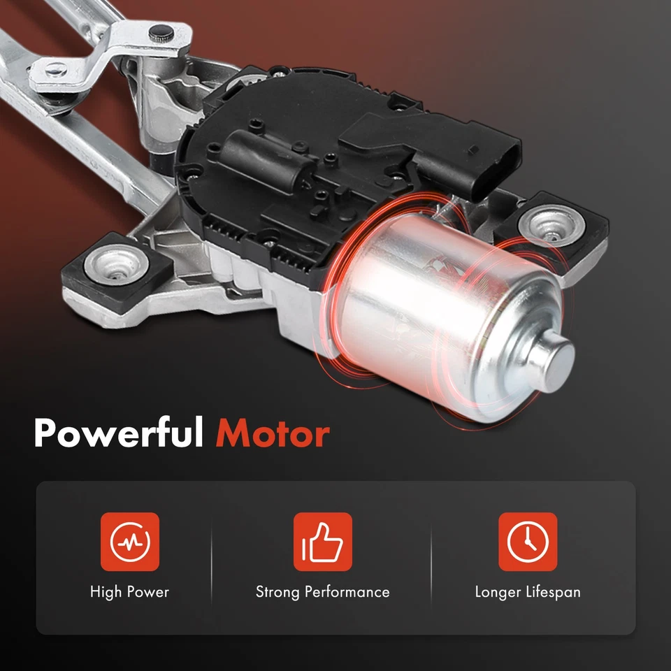 Motor limpiaparabrisas delantero y conjunto de acoplamiento para Volvo C70 C30 S40 V50 tracción izquierda Foto 3 de 4