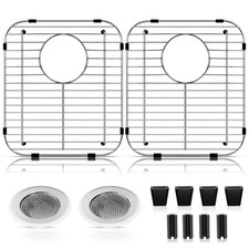 ARLBA 2 Pack 304 Stainless Steel Sink Protectors for Kitchen Sink Grid Protec...