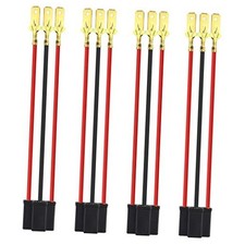4Pcs H4 Female to 3 Pin Male Socket Adapter Connector Extension Wire Wiring