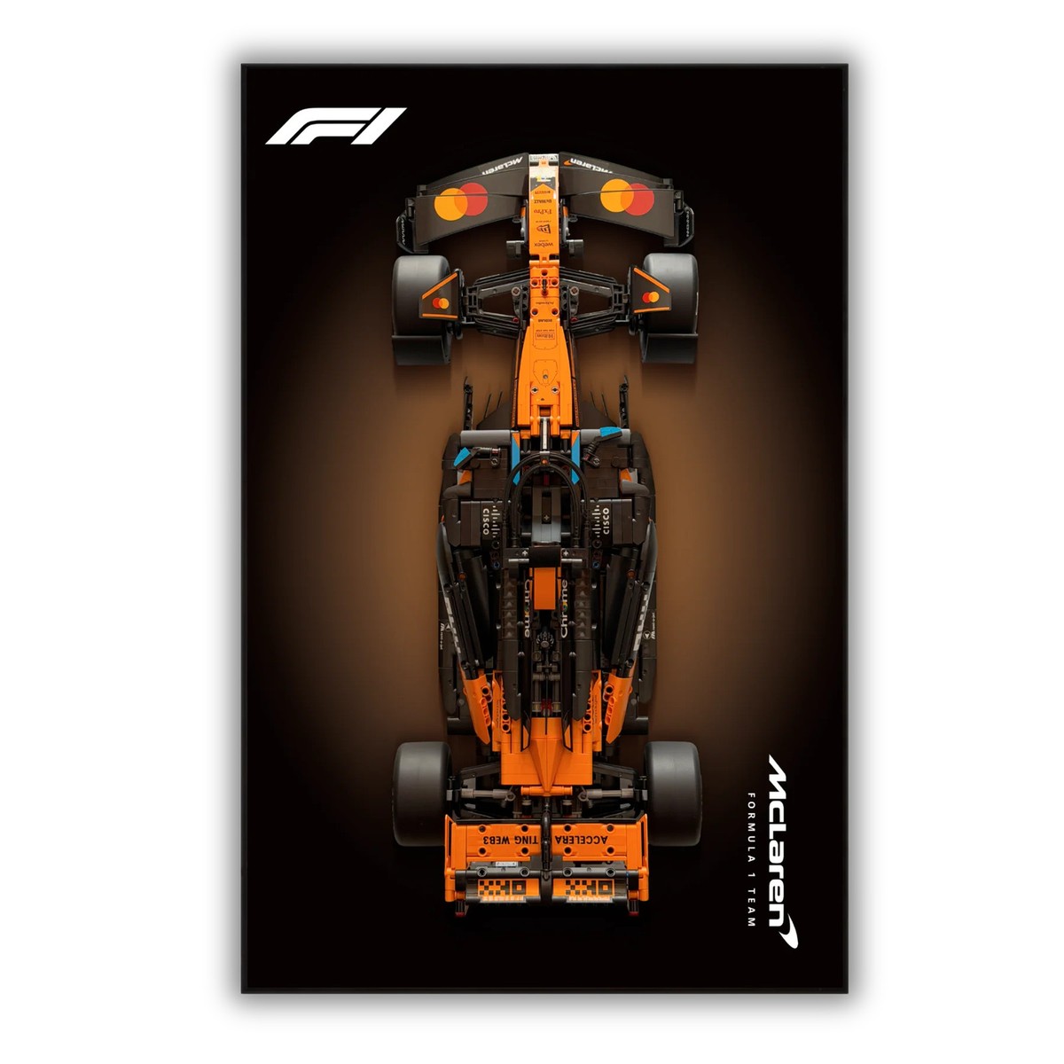 Acrylic Top-Speed Wall Mount Display for LEGO Technic McLaren