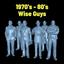 Wise Guys Resin 3d Printed Diorama 70s-80s Figures Set of 6 Unpainted NO1 Mafia