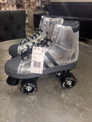 Adidas Superstar 82 Roller Skate Silver Metallic Black JH5522 Women Size 6.5 New