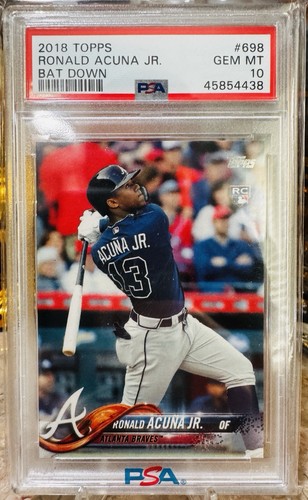 2018 Topps Ronald Acuna Jr. #698 Bat Down PSA 10