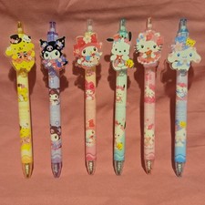 Sanrio Character Design Ballpoint Pens Set of 6 Plastic Collectible New