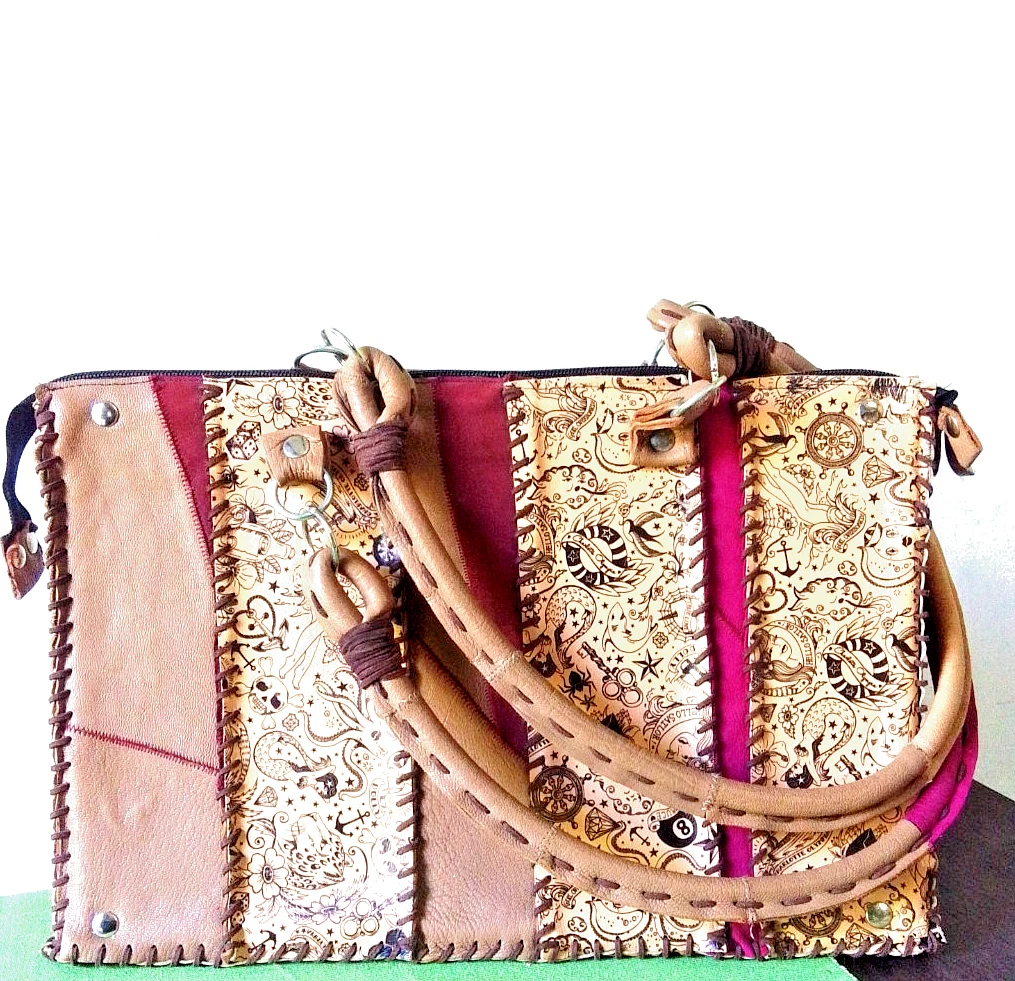 Borsa A Tracolla Crossbody In Vera Pelle Marrone Vintage