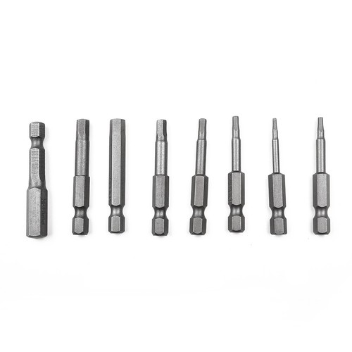 Hex Key Bits Attachment 8pcs Set Quick Connect Power Drill Metric Silver - Picture 14 of 23
