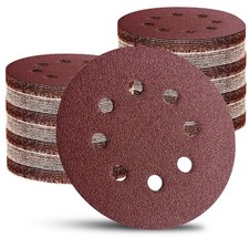 300 PCS 5 In 8-H AO Sanding Discs 60-600 Assorted Grit Hook Loop 125MM Sandpaper 0.17 per gallon