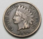 1898 INDIAN HEAD CENT,MOST OF LIBERTY, VERY NICE COIN!!!!(A2)