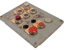 Allen-Bradley 7-Pushbutton Control Board Panel, 120V, Filter, Cone Brake, Feed