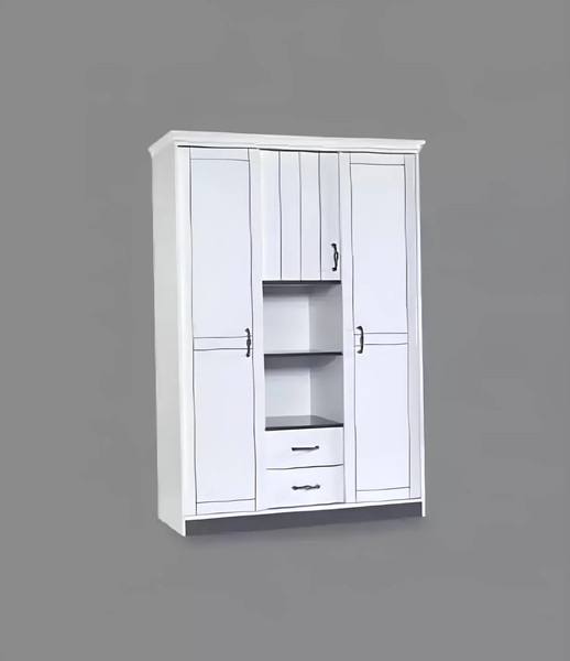 Landhaus MöBel Schlafzimmer Kleiderschrank Schrank Weiß SchräNke 140Cm-image