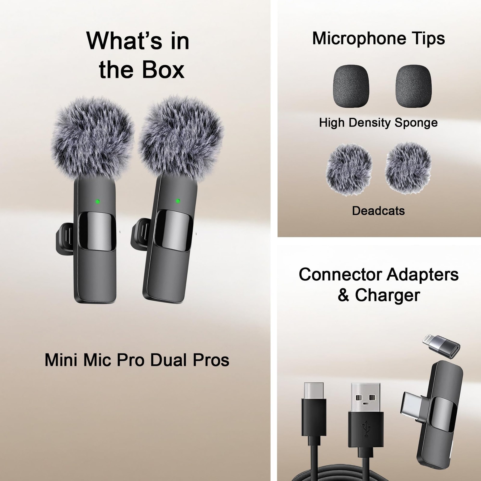 (Latest Model) - Professional Wireless Microphone for iPhone, iPad, Android, ...