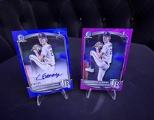 Bowman Chrome Cooper Flemming Tampa Bay Rays Autograph 2 Card Lot