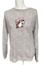 Buc-ee s Small pullover lightweight animal print Fleece Sweatshirt Winter Sleep