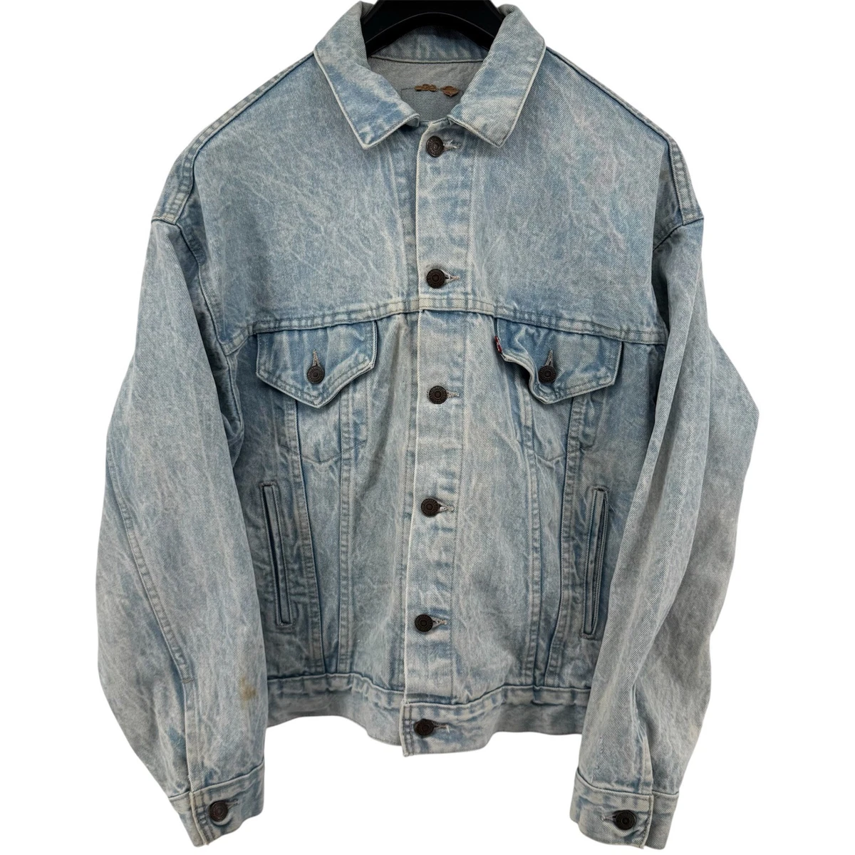 mens acid wash denim jacket products for sale | eBay