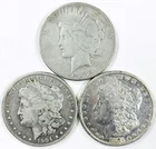 *MIXED DATE MORGAN & PEACE DOLLAR LOT* *3 TOTAL COINS* NR #G4280