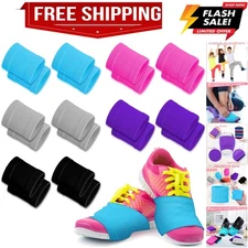 10 Pairs Dance Shoe Covers Over Sneakers for Dancing on Smooth Floors Women B...